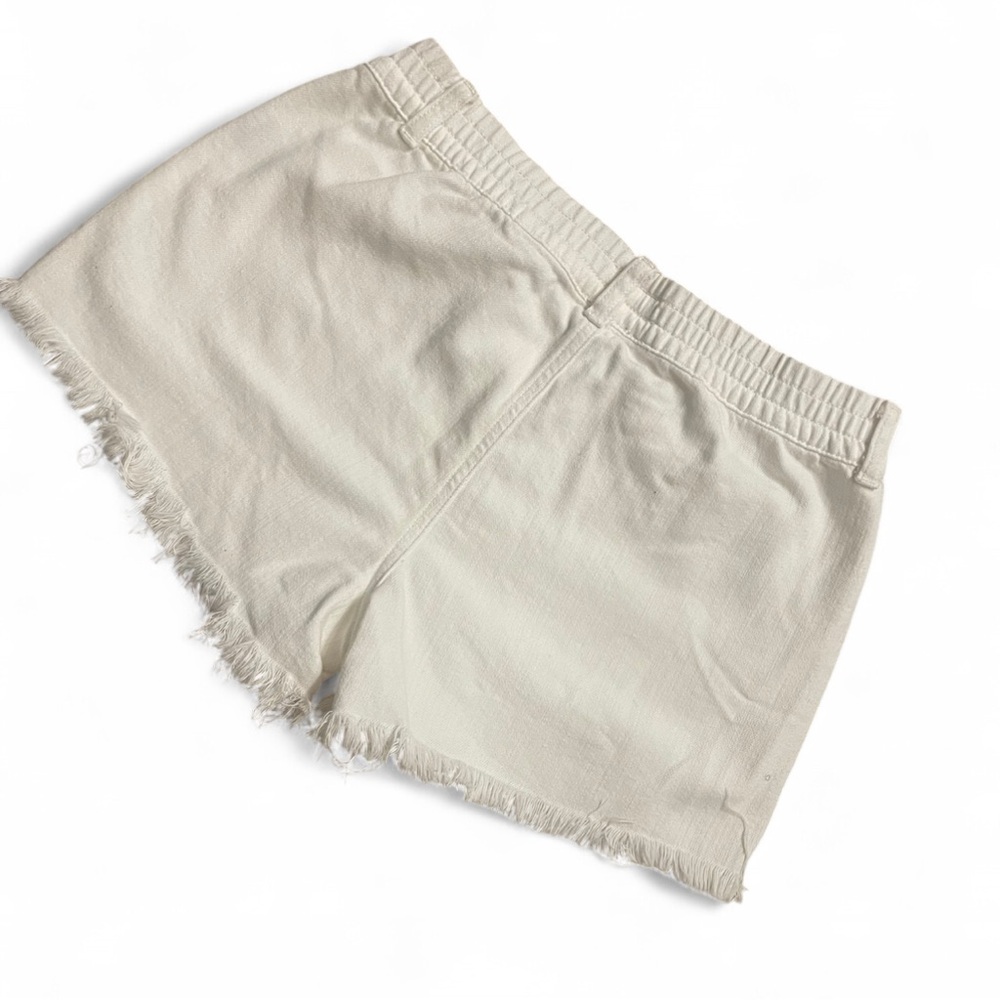 Aerie Off-White Jean Shorts with Raw Edge